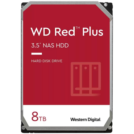Hard disk uri - HDD NAS WD Red Plus 8TB CMR, 3.5'', 256MB, 5640 RPM, SATA, TBW: 180