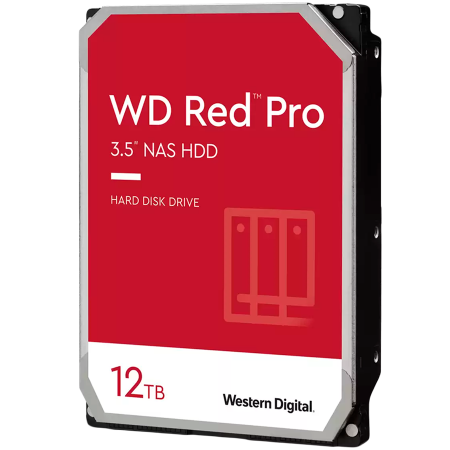 Retelistica & Supraveghere - HDD NAS WD Red Pro 12TB CMR, 3.5'', 512MB, 7200 RPM, SATA, TBW: 550