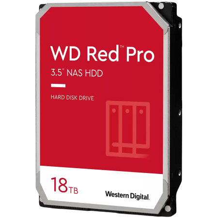 Echipamente Retea - HDD NAS WD Red Pro 18TB CMR, 3.5'', 512MB, 7200 RPM, SATA, TBW: 550