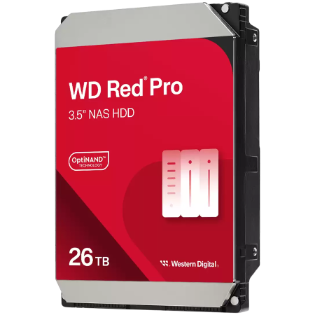 Hard disk uri - HDD NAS WD Red Pro 26TB CMR, 3.5'', 512MB, 7200 RPM, SATA, TBW: 550