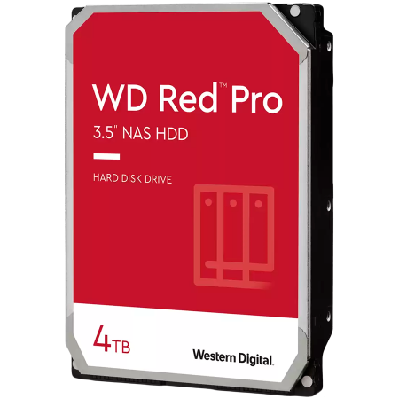 HDD NAS - HDD NAS WD Red Pro 4TB CMR, 3.5'', 256MB, 7200 RPM, SATA, TBW: 550