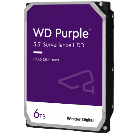 Supraveghere - HDD Video Surveillance WD Purple 6TB CMR, 3.5'', 256MB, SATA, TBW: 180