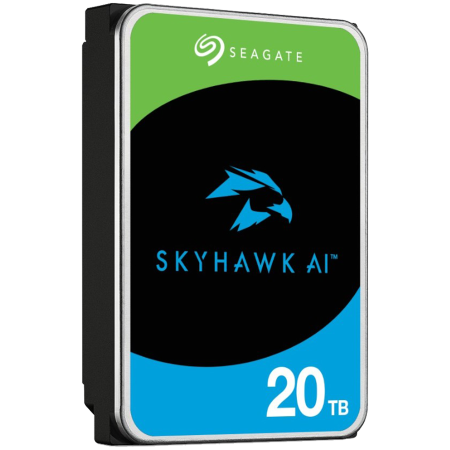 Hard disk uri - HDD Video Surveillance SEAGATE SkyHawk AI 20TB CMR, 3.5", 512MB, SATA, Rescue Services 3 ani, TBW: 550