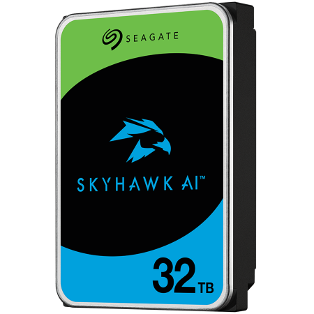 Hard disk uri - HDD Video Surveillance SEAGATE SkyHawk AI 32TB CMR, 3.5", 512MB, SATA, Rescue Services 3 ani, TBW: 550