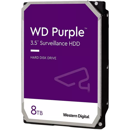 Supraveghere - HDD Video Surveillance WD Purple 8TB CMR, 3.5'', 256MB, 5640 RPM, SATA, TBW: 180