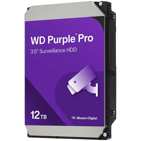 Retelistica & Supraveghere - HDD Video Surveillance WD Purple Pro 12TB CMR, 3.5'', 512MB, 7200 RPM, SATA, TBW: 550