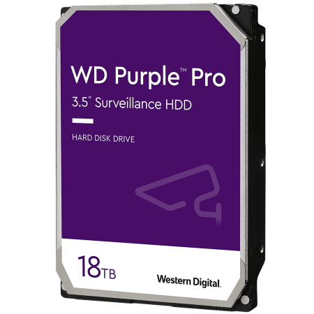 Hard disk uri - HDD Video Surveillance WD Purple Pro 18TB CMR, 3.5'', 512MB, 7200 RPM, SATA, TBW: 550