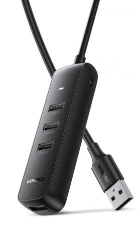 HUB extern Ugreen, \\"CM416\\" porturi USB: USB 3.0 x 4, conectare prin USB, material ABS, port micro USB 5V, lungime 25 cm, negru, \\"10915\\" (include TV 0.8lei) - 6957303819157 [1]