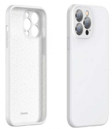 Huse - HUSA SMARTPHONE Baseus Liquid, pentru Iphone 13 Pro Max, material silicon, alb "ARYT000502" - 6932172601591
