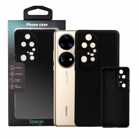 Laptop, Tablete & Telefoane - HUSA SMARTPHONE Spacer pentru Huawei P 50 Pro, grosime 1.5mm, material flexibil TPU, negru "SPPC-HU-P-50P-TPU"