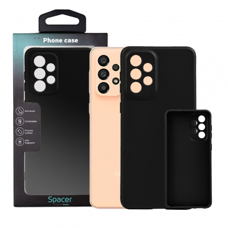 Laptop, Tablete & Telefoane - HUSA SMARTPHONE Spacer pentru Samsung Galaxy A33, grosime 1.5mm, material flexibil TPU, negru "SPPC-SM-GX-A33-TPU"