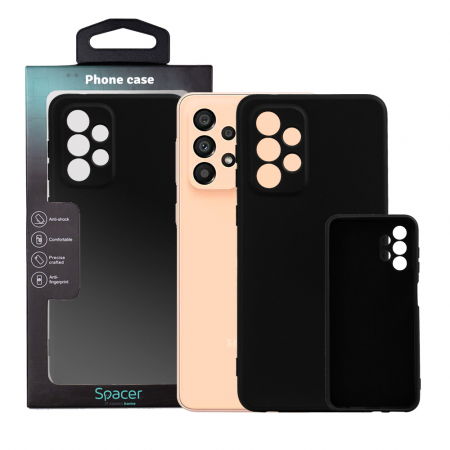 Laptop, Tablete & Telefoane - HUSA SMARTPHONE Spacer pentru Samsung Galaxy A33, grosime 2mm, material flexibil silicon + interior cu microfibra, negru "SPPC-SM-GX-A33-SLK"