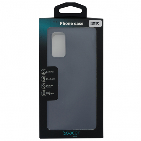 HUSA SMARTPHONE Spacer pentru Samsung Galaxy M52 5G, grosime 2mm, material flexibil silicon + interior cu microfibra, negru \\"SPPC-SM-GX-M52-SLK\\" [2]