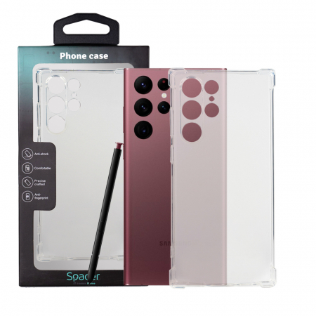 Laptop, Tablete & Telefoane - HUSA SMARTPHONE Spacer pentru Samsung Galaxy S22 Ultra, grosime 1.5mm, protectie suplimentara antisoc la colturi, material flexibil TPU, transparenta "SPPC-SM-GX-S22U-CLR"