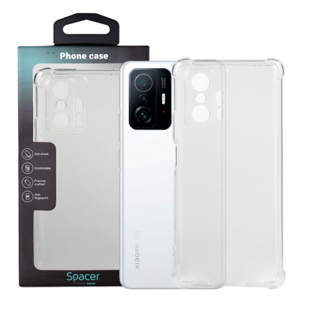 Laptop, Tablete & Telefoane - HUSA SMARTPHONE Spacer pentru Xiaomi 11T, grosime 1.5mm, protectie suplimentara antisoc la colturi, material flexibil TPU, transparenta "SPPC-XI-11T-CLR"