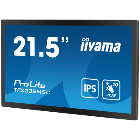 IIYAMA 21,5" Bonded PCAP Bezel Free 10P Touch with Anti-Fingerprint coating, 1920x1080, IPS panel, DisplayPort, HDMI, 525cd/m² (with touch), Gloves and Waterproof mode, Palm Rejection, USB Touch Inter [2]