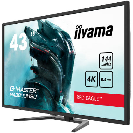 IIYAMA G4380UHSU-B1, 43" VA-panel, Pro-Gaming, G-Master Red Eagle, UHD 3840x2160@144Hz, 0,4ms (MPRT), 550cdm² HDR, FreeSync, Speakers 2x 7W, 2xHDMI 60Hz, 2xDisplayPort 144Hz, USB-HUB (2x2.0 2x3.0), He [2]