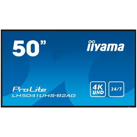 Monitoare\ Televizoare - IIYAMA LFD PROLITE LH5041UHS-B2AG 50" Professional Digital Signage 4K 24/7 3840x2160 VA 16:9 500cd 5000:1 landscape, portrait