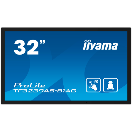 IIYAMA LFD TF3239AS-B1AG 32" 12pt Open Frame PCAP interactive large format display 500 cd/m² 8ms projective capacitive 12 points touch through-glass, temperature sensor with fan control [0]