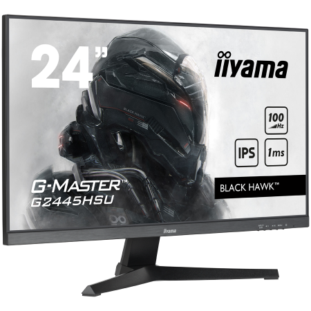IIYAMA Monitor LED G2445HSU-B2 G-MASTER Gaming Light 23.8" 1920 x 1080 @100Hz 300 cd/m² 1ms 300cd HDMI DP USB Hub tilt 3y [1]