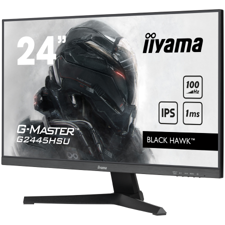 IIYAMA Monitor LED G2445HSU-B2 G-MASTER Gaming Light 23.8" 1920 x 1080 @100Hz 300 cd/m² 1ms 300cd HDMI DP USB Hub tilt 3y [2]