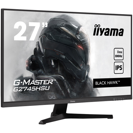 IIYAMA Monitor LED G2745HSU-B2 27" IPS 1920 x 1080 @100Hz 16:9 300 cd/m² 1300:1 1ms HDMI DP USB Speakers 2 x 2W Tilt [1]