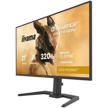 IIYAMA Monitor LED GB2791QSU-B1 G-MASTER 27" Fast IPS, 2560x1440 320Hz, 16:9, 350cd, 0.6ms, HDMI, DP, USB HUB, Full Ergo [3]