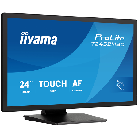 IIYAMA Monitor LED T2452MSC-B2 24" DeepContrast PCAP+ 10pt touchscreen 1920x1080 120Hz 400cd 5ms HDMI DP landscape, face-up tilt [2]