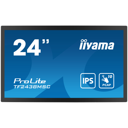 Monitoare - IIYAMA Monitor LED TF2438MSC-B1 TOUCH 23.8” 10pt Optical Bonded PCAP Open Frame 1920 x 1080 600cd 1000:1 5ms bonded PCAP HDMI DP USB landscape, portrait, face-up