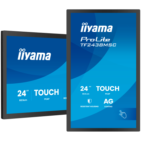 IIYAMA Monitor LED TF2438MSC-B2 24" DeepContrast PCAP 10-point Open Frame touchscreen monitor with robust metal housing for demanding environments [1]