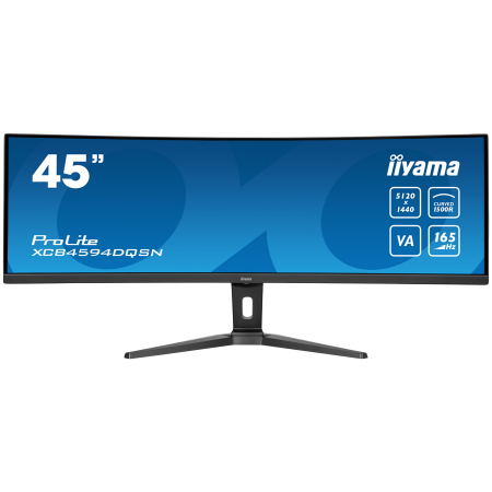 Monitoare - IIYAMA Monitor LED XCB4594DQSN-B1 45’’ Dual QHD VA panel with KVM switch, USB-C 90W dock and RJ45 5120 x 1440 @165Hz 32:9 450 cd/m² 3000:1 0.8ms height, tilt HDMI DP USB-C RJ45 Hub