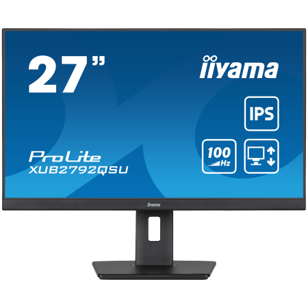 Monitoare - IIYAMA Monitor LED XUB2792QSU-B6 27” WQHD IPS 2560 x 1440 @100Hz 250 cd/m² 1300:1 0.4ms MPRT HDMI DP 4xUSB 3.2 Full Ergonomic