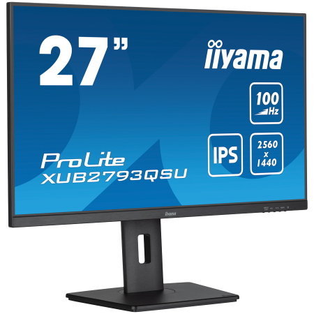 IIYAMA Monitor LED XUB2793QSU-B7 27" IPS 2560 x 1440 @100Hz 300 cd/m² 1300:1 1ms HDMI DP USB Hub 3.2 height, swivel, tilt, pivot (rotation both sides) [1]