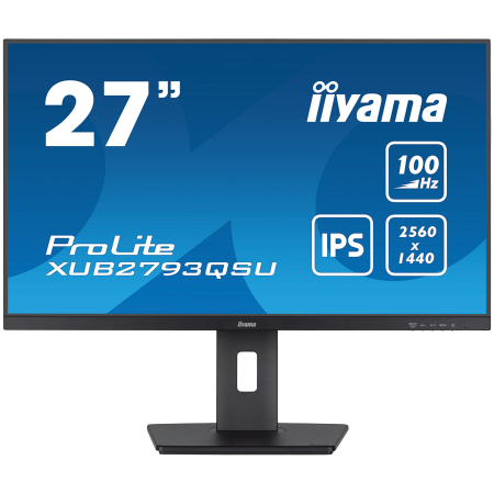 Sisteme PC & Periferice - IIYAMA Monitor LED XUB2793QSU-B7 27" IPS 2560 x 1440 @100Hz 300 cd/m² 1300:1 1ms HDMI DP USB Hub 3.2 height, swivel, tilt, pivot (rotation both sides)