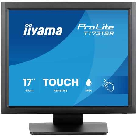 Monitoare\ Televizoare - IIYAMA Monitor ProLite T1731SR-B2S 17" touchscreen TN 1280x1024 5:4 5ms serial resistive anti-glare treatment IP54 (front)