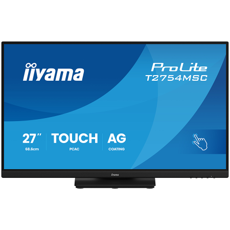 Monitoare\ Televizoare - IIYAMA Monitor TOUCH T2754MSC-B2AG InCell PCAP 10pt touchscreen IPS 1920x1080 83Hz, 16:9, 300cd, 1000:1, 4ms, landscape, face-up
