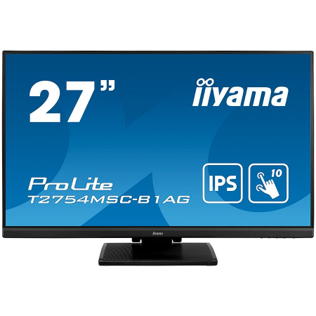 Monitoare - IIYAMA Multiboard T2754MSC-B1AG 27" PCAP 10P Touch, Anti Glare coating, 1920x1080, IPS-panel, Slim Bezel, Speakers, VGA, HDMI, Double Hinge stand, 300cd/m², USB (1x 3.0), 5ms, USB Touch Interface EAN: