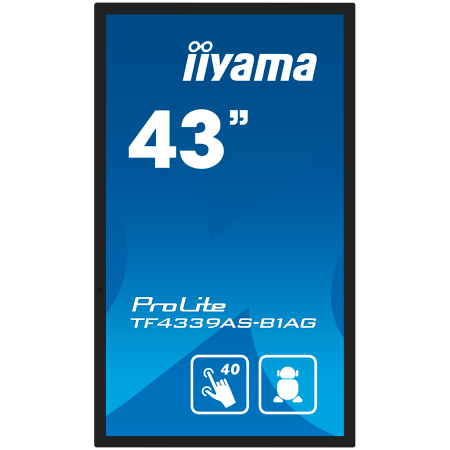 IIYAMA Prolite TF4339AS-B1AG Business Monitor - 108 cm (42.5"), 4K UHD (3840x2160), IPS LED, 60Hz, 8ms, 500 cd/m² [1]