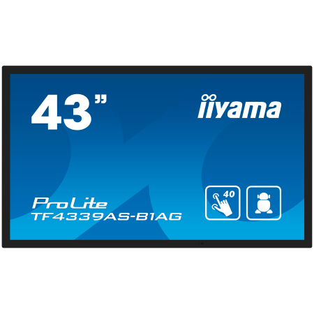 Monitoare\ Televizoare - IIYAMA Prolite TF4339AS-B1AG Business Monitor - 108 cm (42.5"), 4K UHD (3840x2160), IPS LED, 60Hz, 8ms, 500 cd/m²
