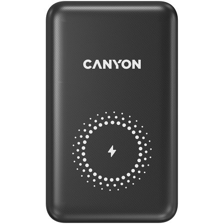 CANYON PB-1001, 18W PD+QC 3.0+10W Magnet wireless charger powerbank 10000mAh Li-poly battery, Lightning Input:DC5V/2A, 9V/2A Type c PD Input: DC5V/3A, 9V/2A, Type C PD output:5V/3A,9V/2.2A,12V/1.5A QC [0]