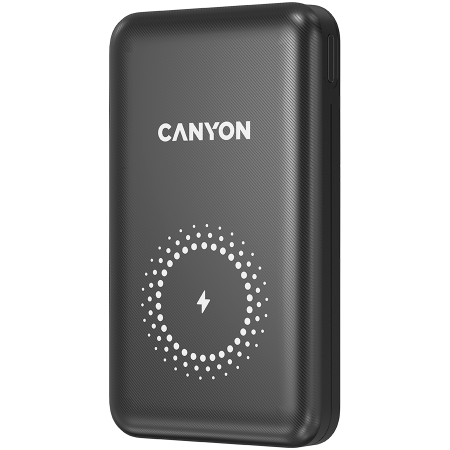 CANYON PB-1001, 18W PD+QC 3.0+10W Magnet wireless charger powerbank 10000mAh Li-poly battery, Lightning Input:DC5V/2A, 9V/2A Type c PD Input: DC5V/3A, 9V/2A, Type C PD output:5V/3A,9V/2.2A,12V/1.5A QC [1]