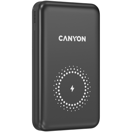 CANYON PB-1001, 18W PD+QC 3.0+10W Magnet wireless charger powerbank 10000mAh Li-poly battery, Lightning Input:DC5V/2A, 9V/2A Type c PD Input: DC5V/3A, 9V/2A, Type C PD output:5V/3A,9V/2.2A,12V/1.5A QC [2]