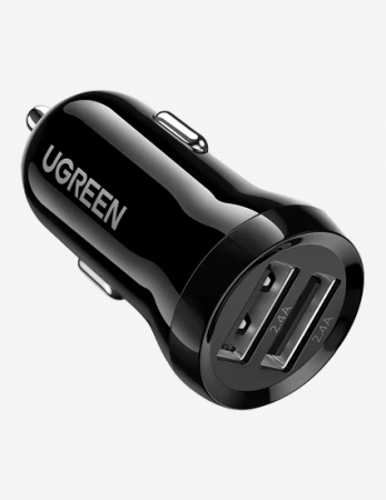 Telefoane & accesorii - INCARCATOR auto Ugreen, "ED018" 2 x USB Output 5V/4.8A max, total output 24W, pt. bricheta auto, negru "50875" (include TV 0.8lei) - 6957303858750