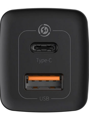 INCARCATOR retea Baseus GaN2 Lite, Quick Charge 65W, 1 x USB 5V/3A, 1 x USB Type-C 5V/3A, negru \\"CCGAN2L-B01\\" (include timbru verde 0.75 lei) - 6953156232938 [2]
