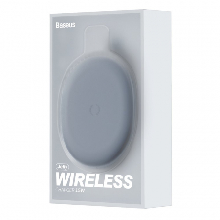INCARCATOR wireless Baseus Jelly Qi 15W, compatibilitate smartphones si airpods, cablu Type-C la USB inclus, negru \\"WXGD-01\\" [4]