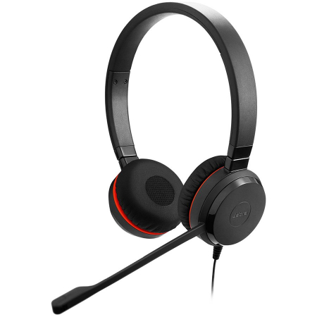 Casti - JABRA EVOLVE 20 MS Stereo USB Headband, Noise cancelling, USB connector, with mute-button and volume control on the cord, with foam ear cushion, Microsoft optimized