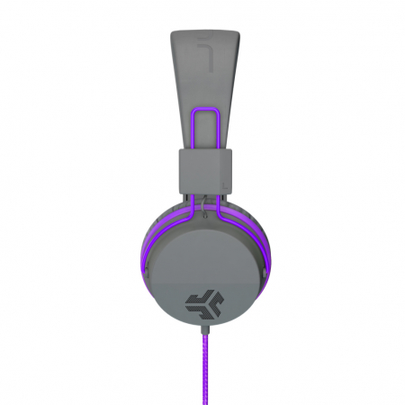 JLAB JBuddies Studio Over-Ear Folding Kids Headphones - Grey/Purple [2]
