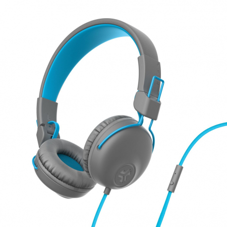 JLAB Studio Wired On Ear Headphones Grey/Blue [0]