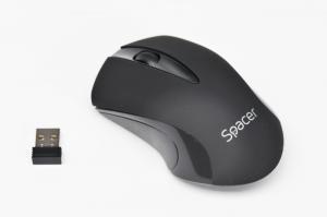 Sisteme PC & Periferice - MOUSE WIRELESS SPACER  2.4GHz, 3D, 1000dpi, black 