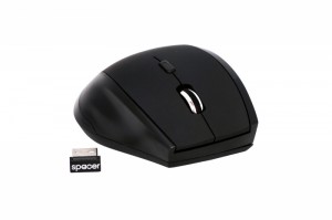 Mouse - Mouse Wireless SPACER SPMO-291, 1600dpi, receptor nano USB, negru 